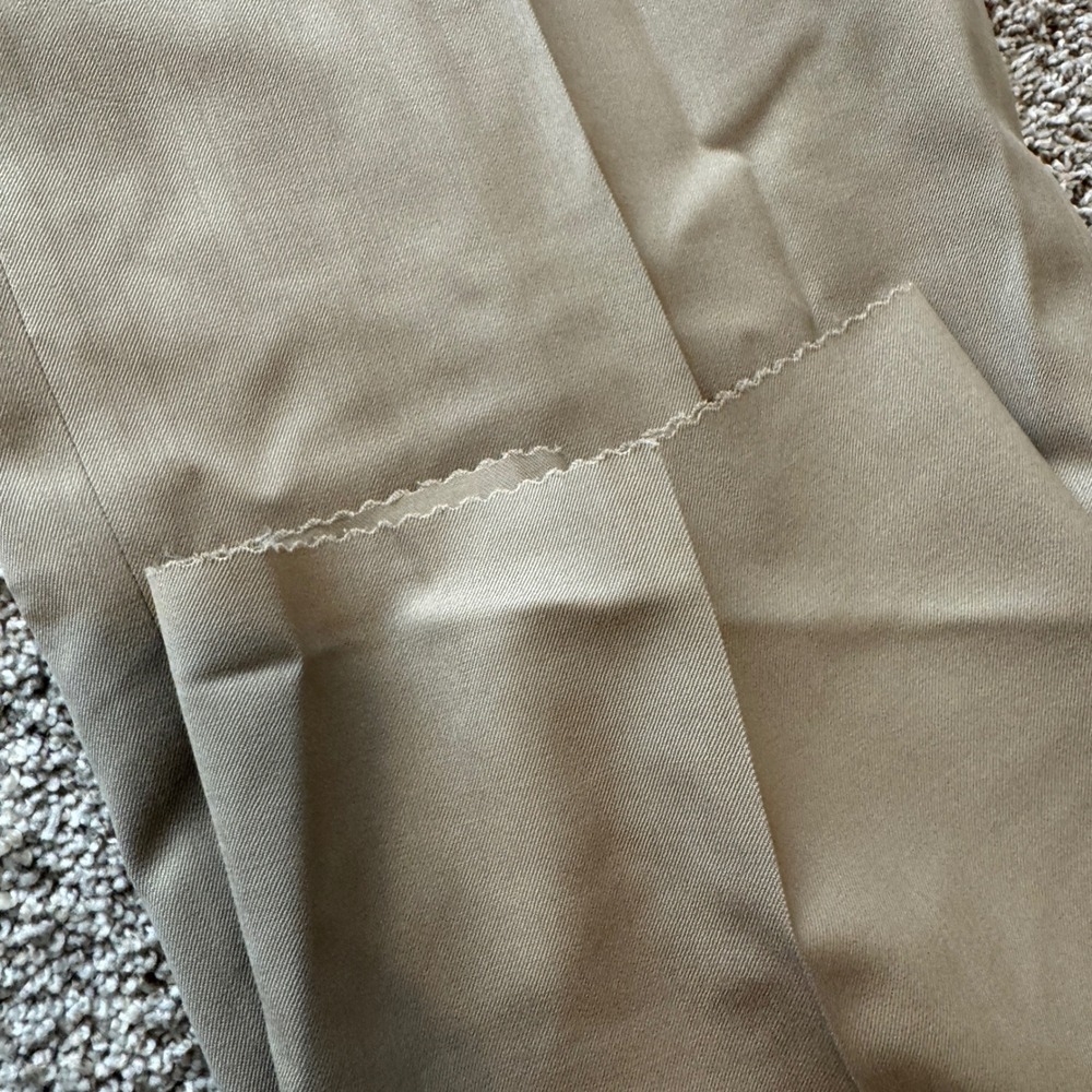 CREMIEUX Mens Wool Dress‎ Pants NEW 40R Tollengo 1900 Unhemmed Italy Tan Luxury - Picture 6 of 7